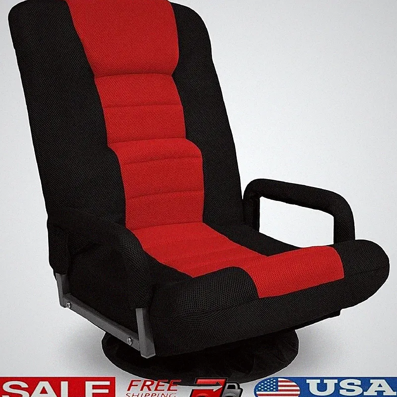 Adjustable Recliner Chair W/ Armrests Lumbar Support Swivel Folding Design New
