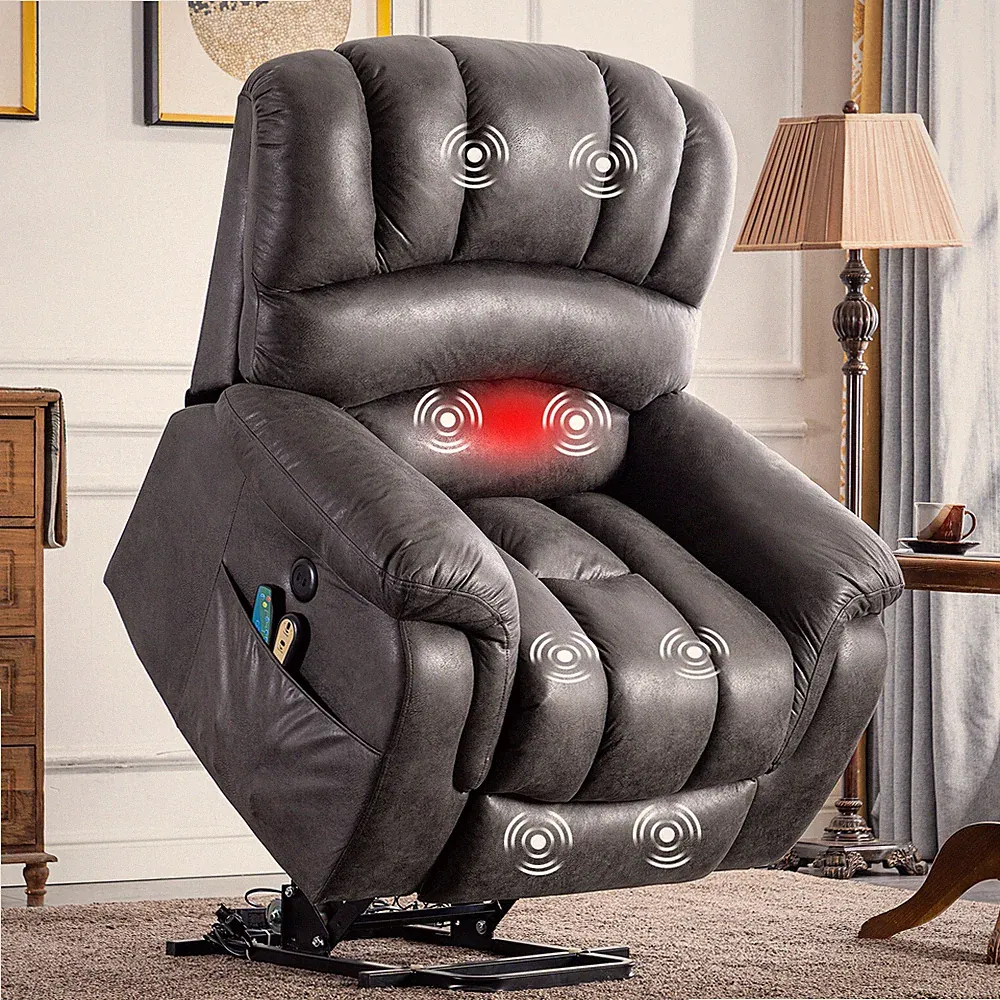 Large Electric Power Lift Recliner Heated Massage Chair for Elderly Big People