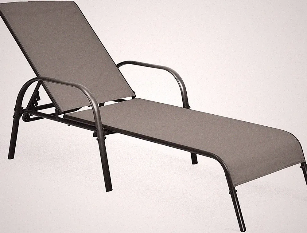 Lounge Chair Outdoor, Patio Chaise Lounge with Adjustable Backrest, Reclining Po