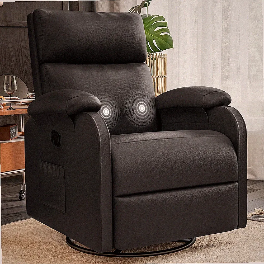 Recliner Chair, 360 Swivel Rocking Chair for Adults, Massage Nursery Chair wi...