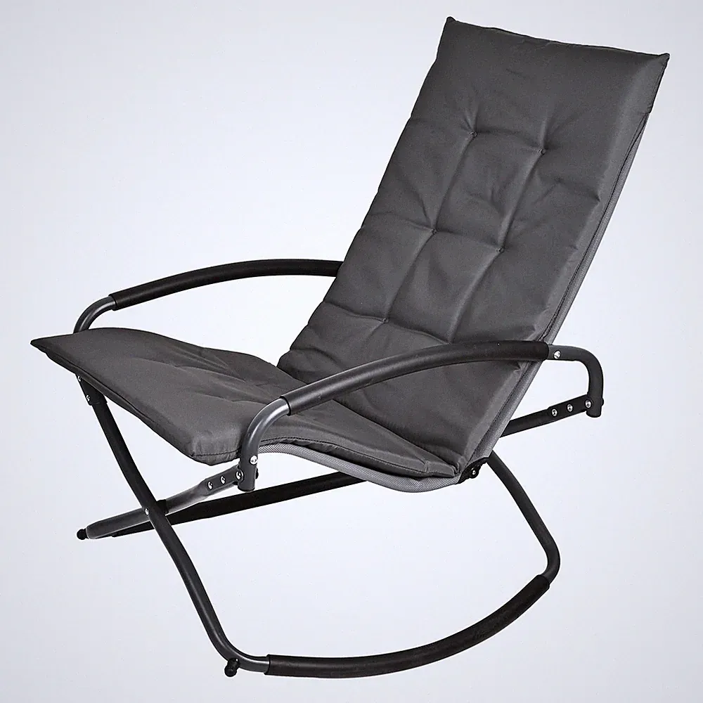Rocking Folding Chair Comfy Recliner Chair with Puffy Cushion Suitable for Po...