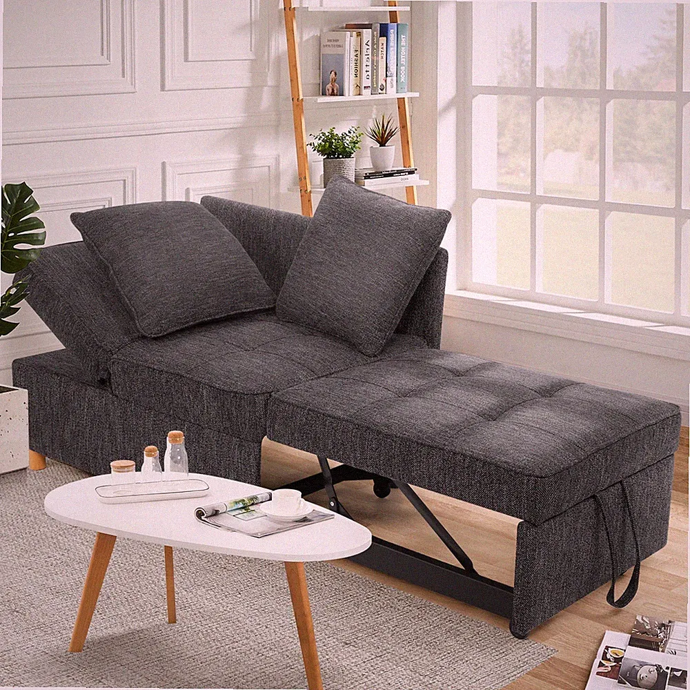 Sturdy Frame & Breathable Fabric Sofa Bed Loveseat Sofa Chair Convertible Sofa