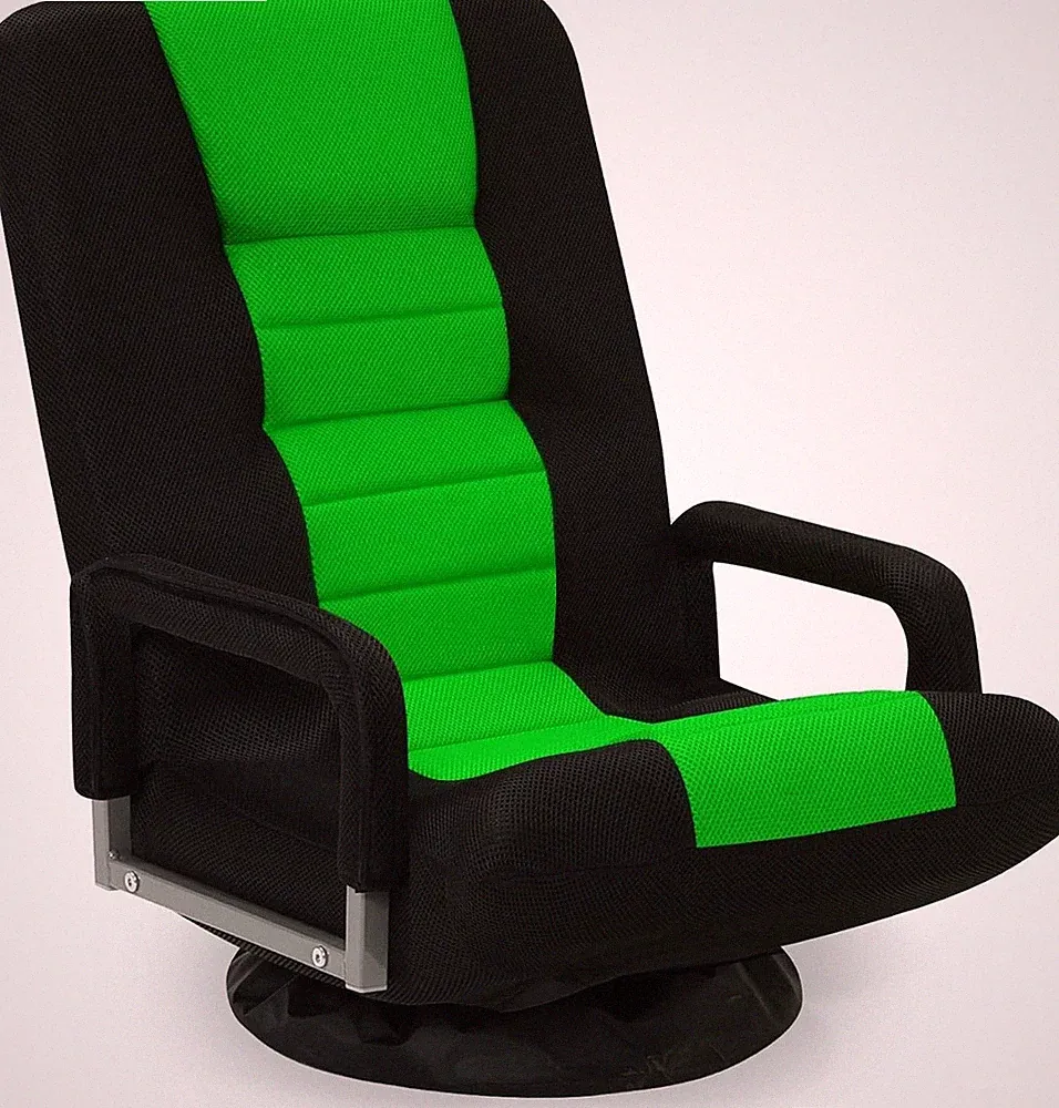 Swivel Floor Gaming Chair w/ Armrests Video Reclining Sofa 6 Adjustable Position