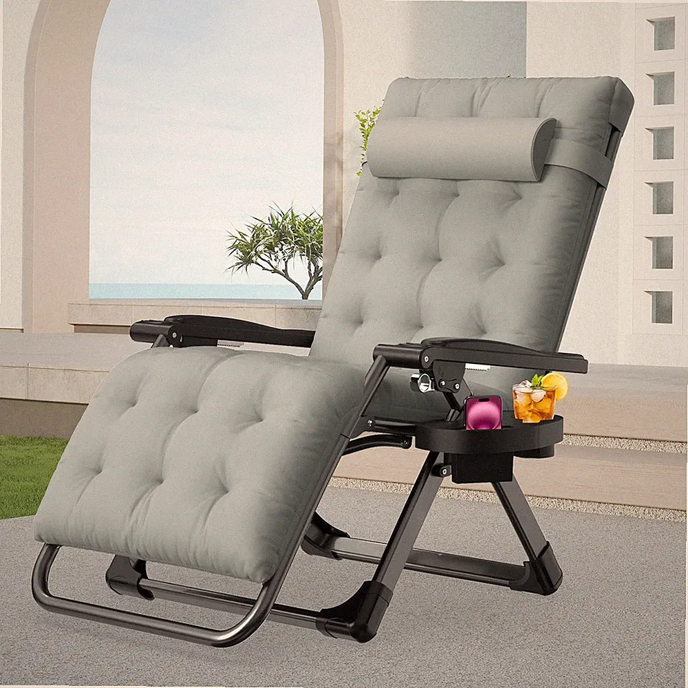 Zero Gravity Chair, Reclining Camping Lounge Chair with Aluminum Alloy Lock,...